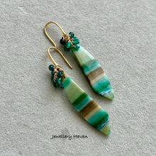 Laden Sie das Bild in den Galerie-Viewer, Reserved for J … Petrified opalized wood earrings