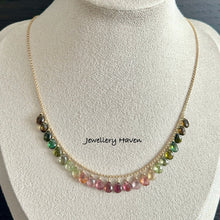 Laden Sie das Bild in den Galerie-Viewer, Ombre Tourmaline necklace