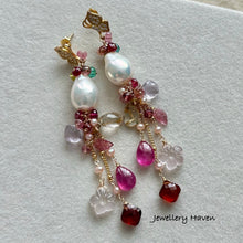Load image into Gallery viewer, Edison pearl earrings garden theme