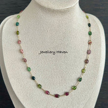 Load image into Gallery viewer, Ombre tourmaline and lustrous baroque pearl necklace