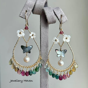 Tourmaline chandelier earrings #3