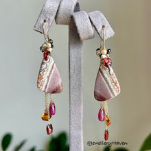 Load image into Gallery viewer, Crazy lace agate earrings