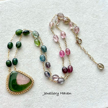 Load image into Gallery viewer, Watermelon tourmaline necklace