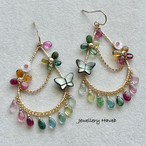 Tourmaline chandelier earrings #2