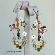 Load image into Gallery viewer, Tourmaline chandelier earrings #1