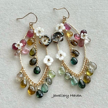 Carica l&#39;immagine nel visualizzatore di Gallery, Tourmaline chandelier earrings #1
