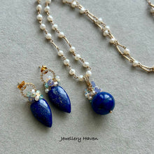 Load image into Gallery viewer, RESERVED for Kiran ... Afghan blue Lapis lazuli earrings