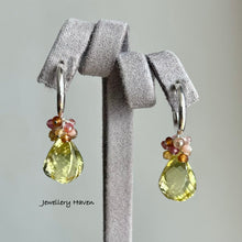 Charger l'image dans la galerie, Lemon quartz earrings (925 silver)
