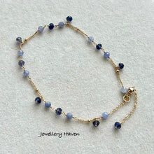 Load image into Gallery viewer, Tanzanite and iolite bracelet