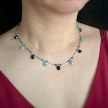 Carica l&#39;immagine nel visualizzatore di Gallery, Aquamarine and iolite necklace