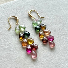 Load image into Gallery viewer, Pre order - Tourmaline cascade earrings