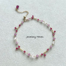 Carica l&#39;immagine nel visualizzatore di Gallery, Pink tourmaline and rose quartz bracelet #2