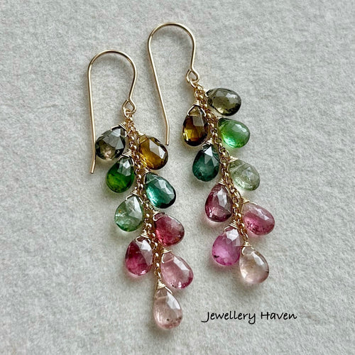 Tourmaline cascade earrings