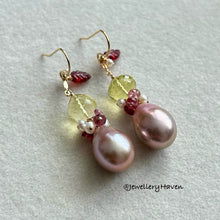 Carica l&#39;immagine nel visualizzatore di Gallery, Pastel pink Edison pearl earrings