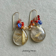 Charger l'image dans la galerie, Golden rutilated quartz earrings
