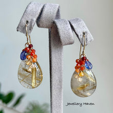 Charger l'image dans la galerie, Golden rutilated quartz earrings