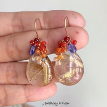 Charger l'image dans la galerie, Golden rutilated quartz earrings