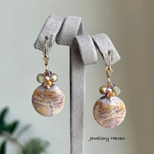 Load image into Gallery viewer, Purple agate earrings