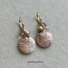 Load image into Gallery viewer, Purple agate earrings