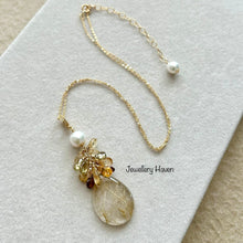 Load image into Gallery viewer, Golden rutilated quartz necklace