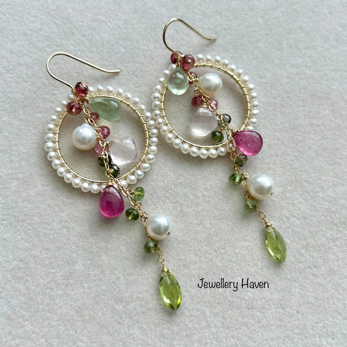 Pearl chandelier earrings #4