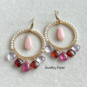 Pearl chandelier earrings #1